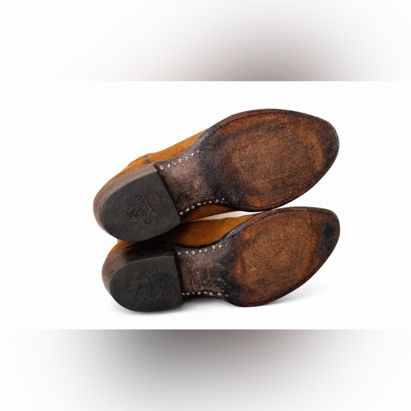 Nocona Classic Women's Full Suede Western Cowboy Boots Brown Size 8.5 D USA - Picture 7 of 13